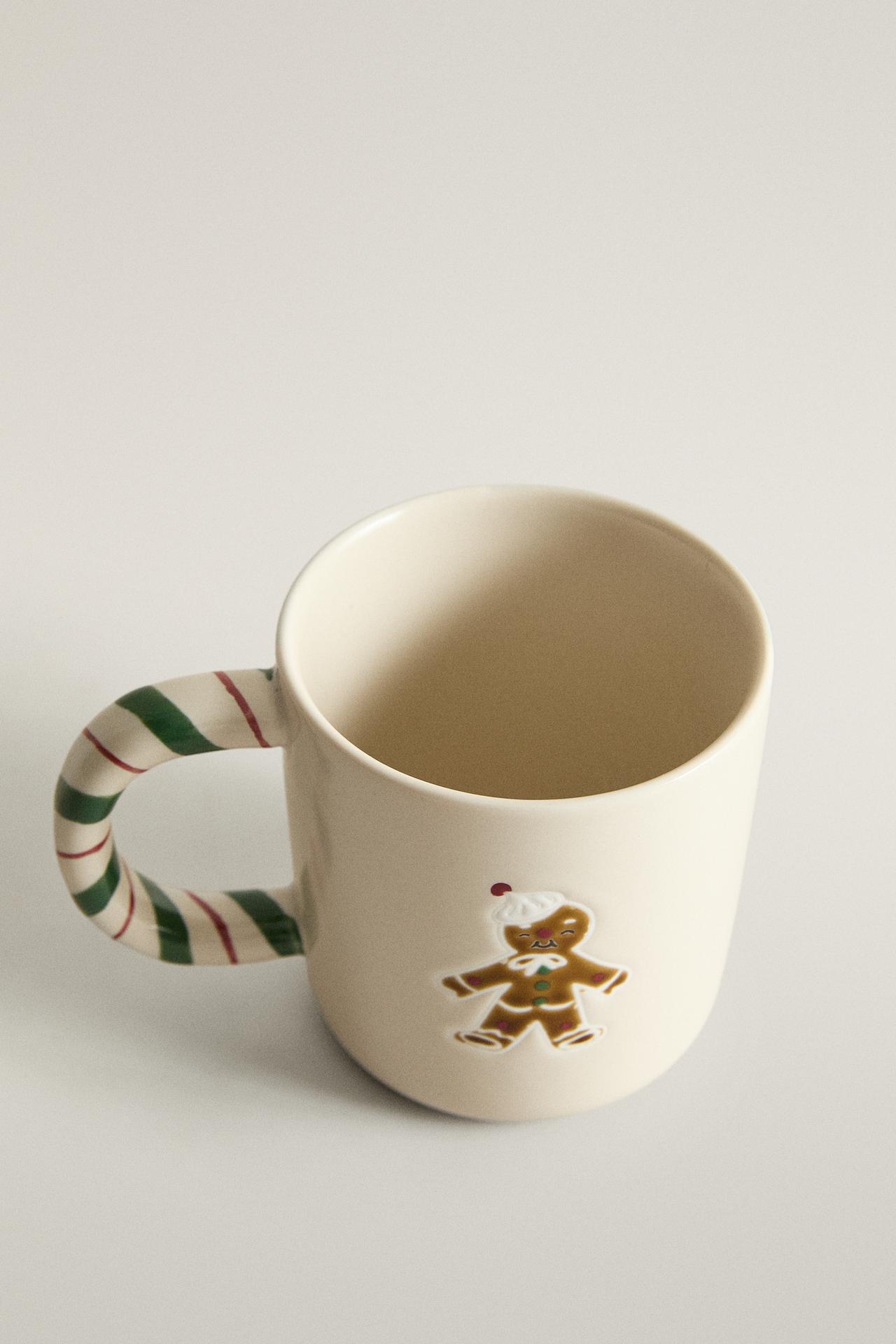KIDS' CHRISTMAS GINGERBREAD STONEWARE MUG — Multicoloured