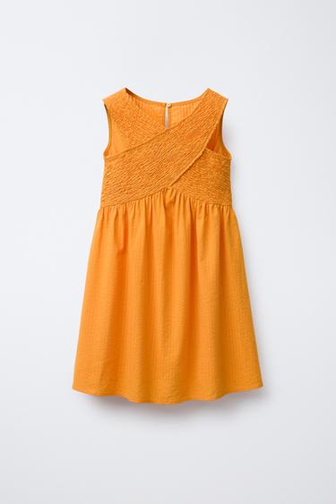 VESTIDO ESTRUCTURA GOMAS - Mandarina de Zara - Imagen 0