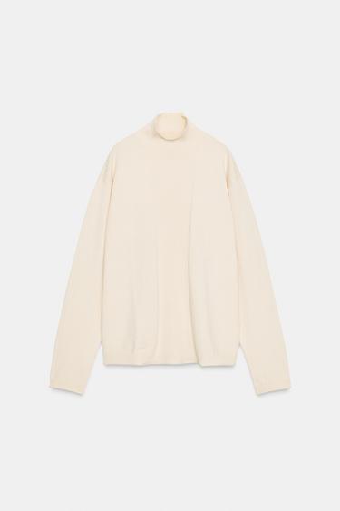 OVERSIZE KNIT JUMPER - Mid-ecru by Zara