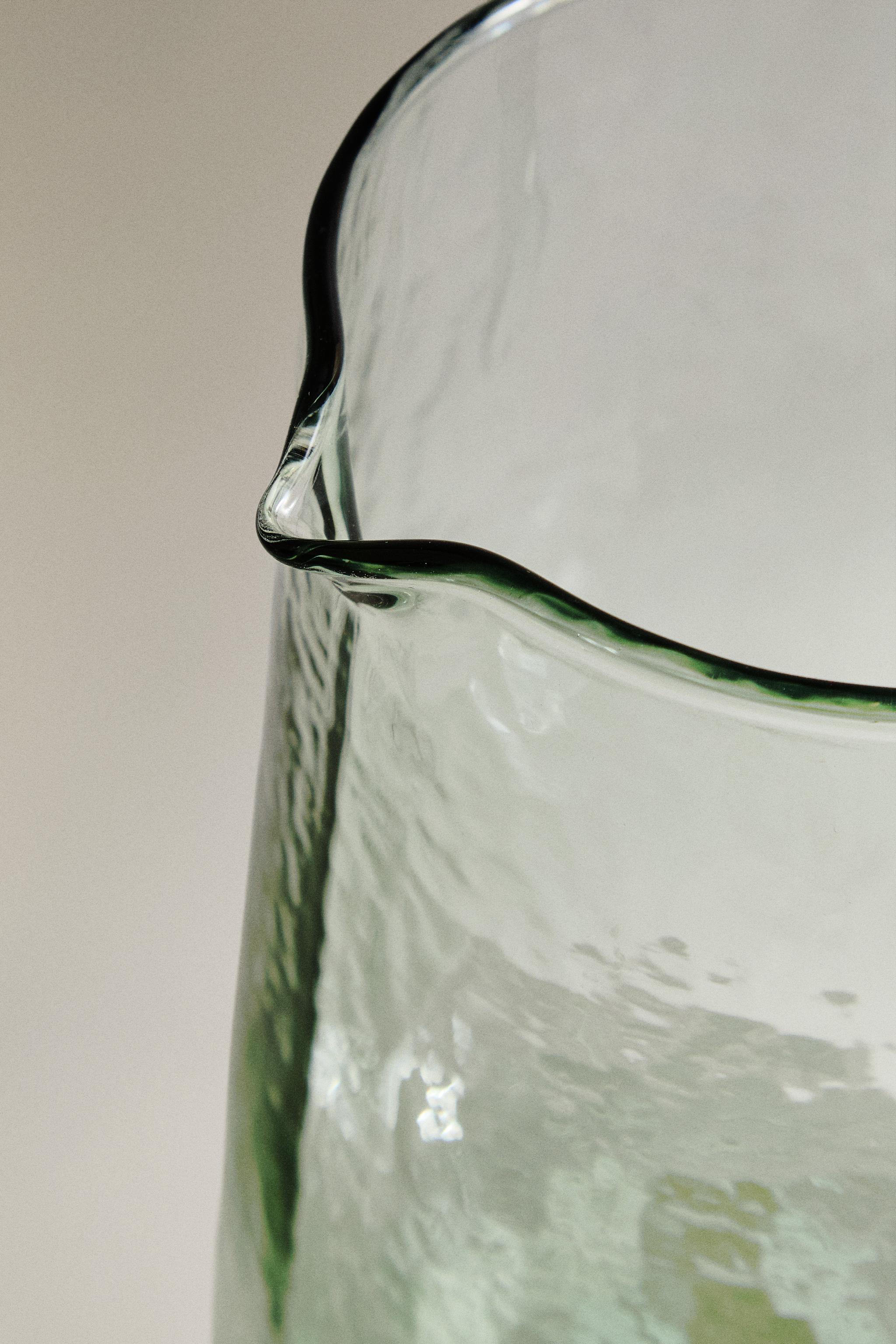 CHRISTMAS HEART GLASS PITCHER