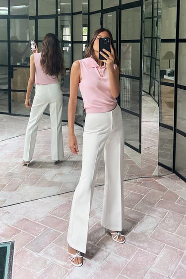 ОДНОТОННЫЙ ТОП С ВОРОТНИКОМ ПОЛО — РОЗОВЫЙ от Zara — изображение 0