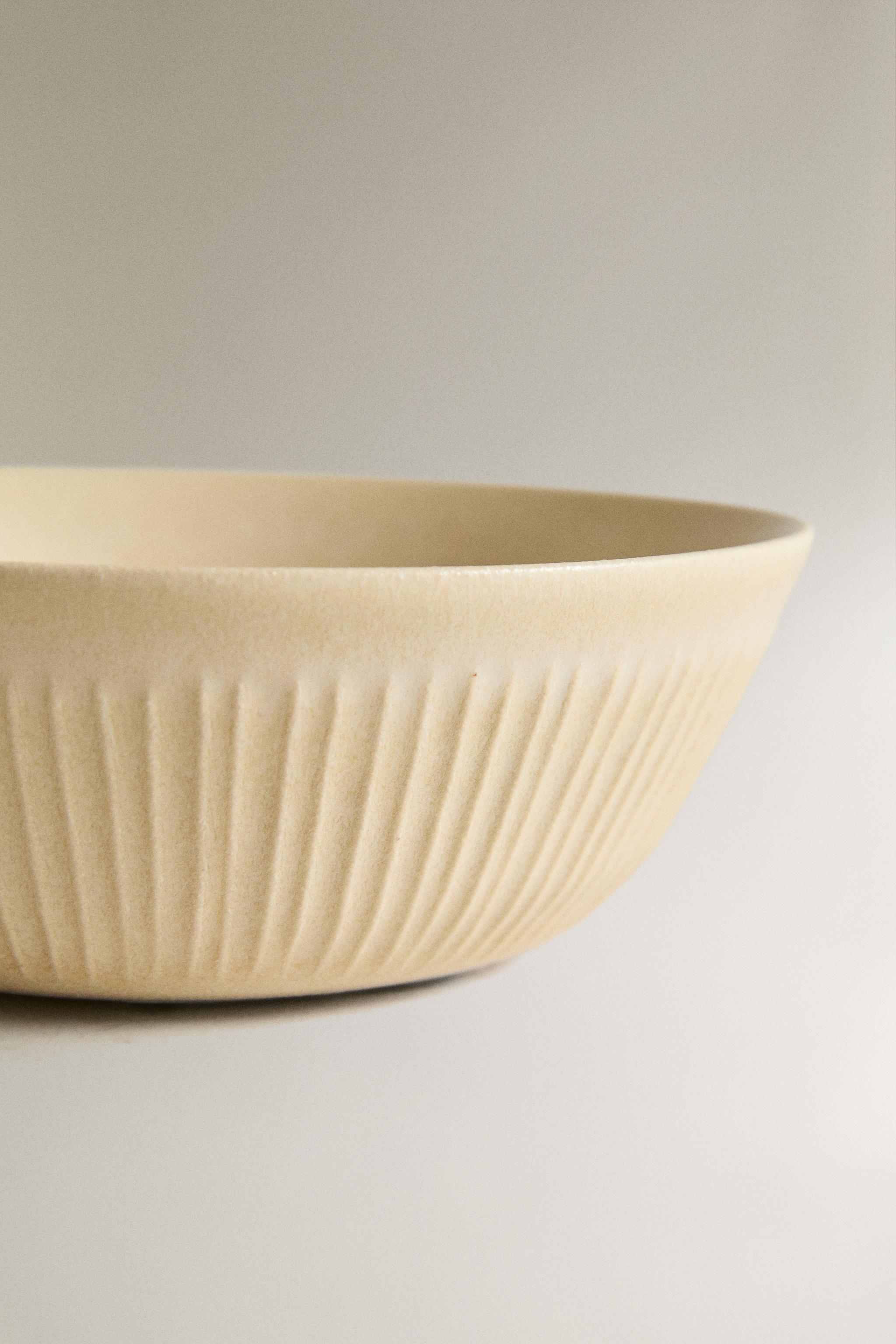 STRIPED STONEWARE BOWL