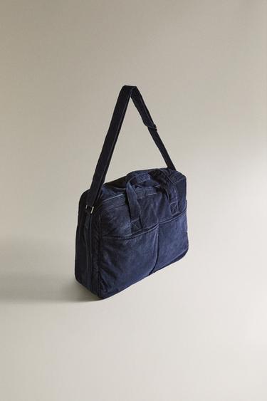 VALISE DE VOYAGE BÉBÉ EN VELOURS CÔTELÉ - Bleu marine de Zara - Image 1
