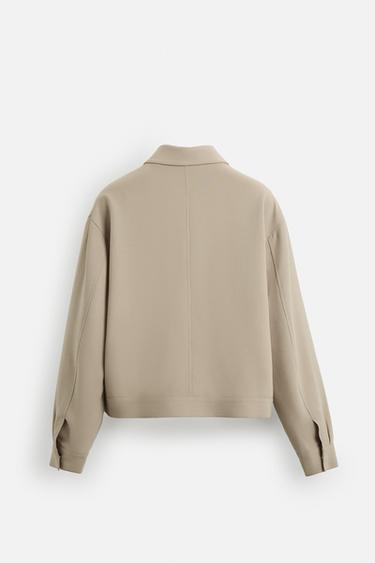 REGULAR FIT ZIP-UP JACKET - Sand by Zara - Image 8