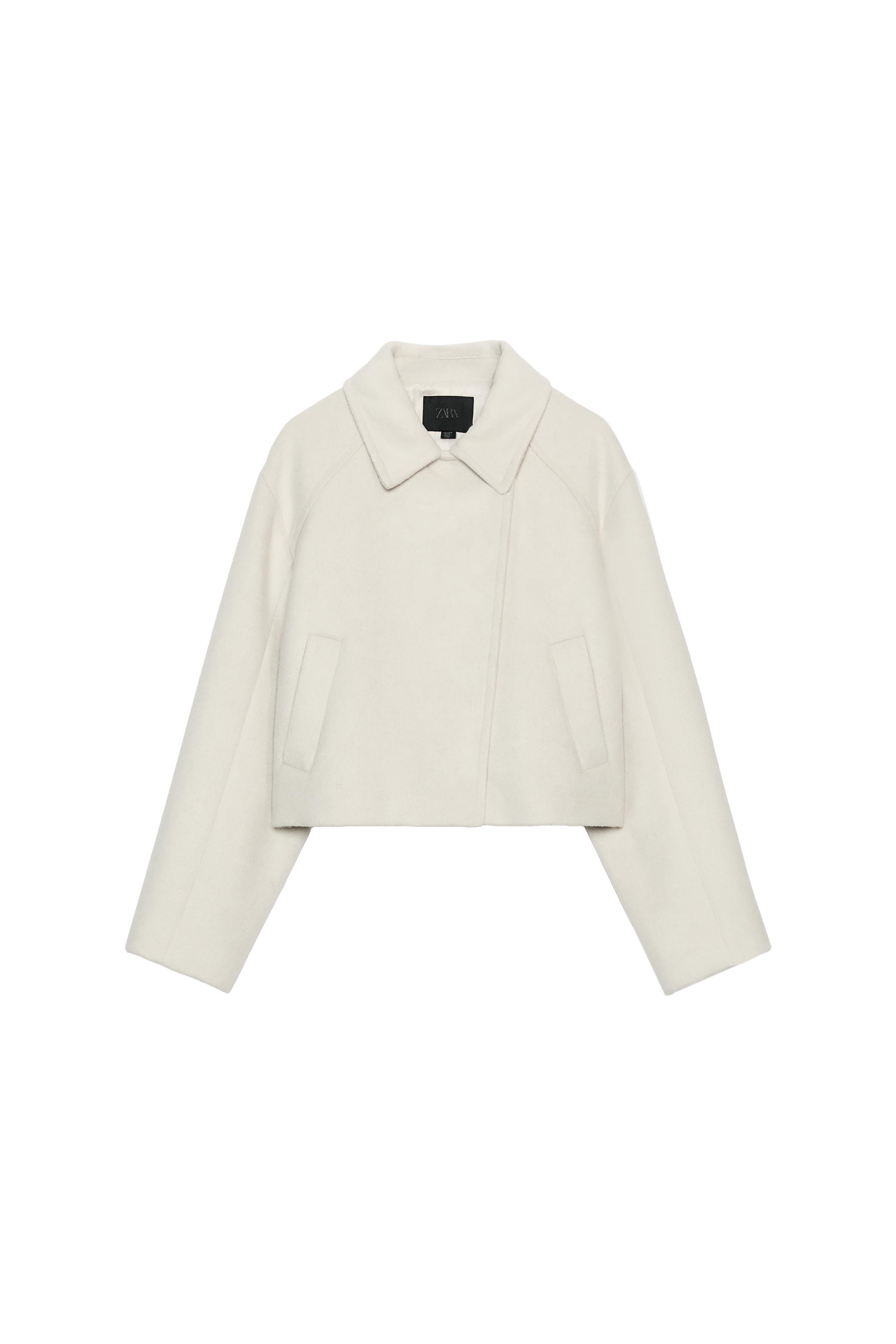 JAQUETA COM EFEITO SUAVE E PREGAS - Cru | ZARA Brasil