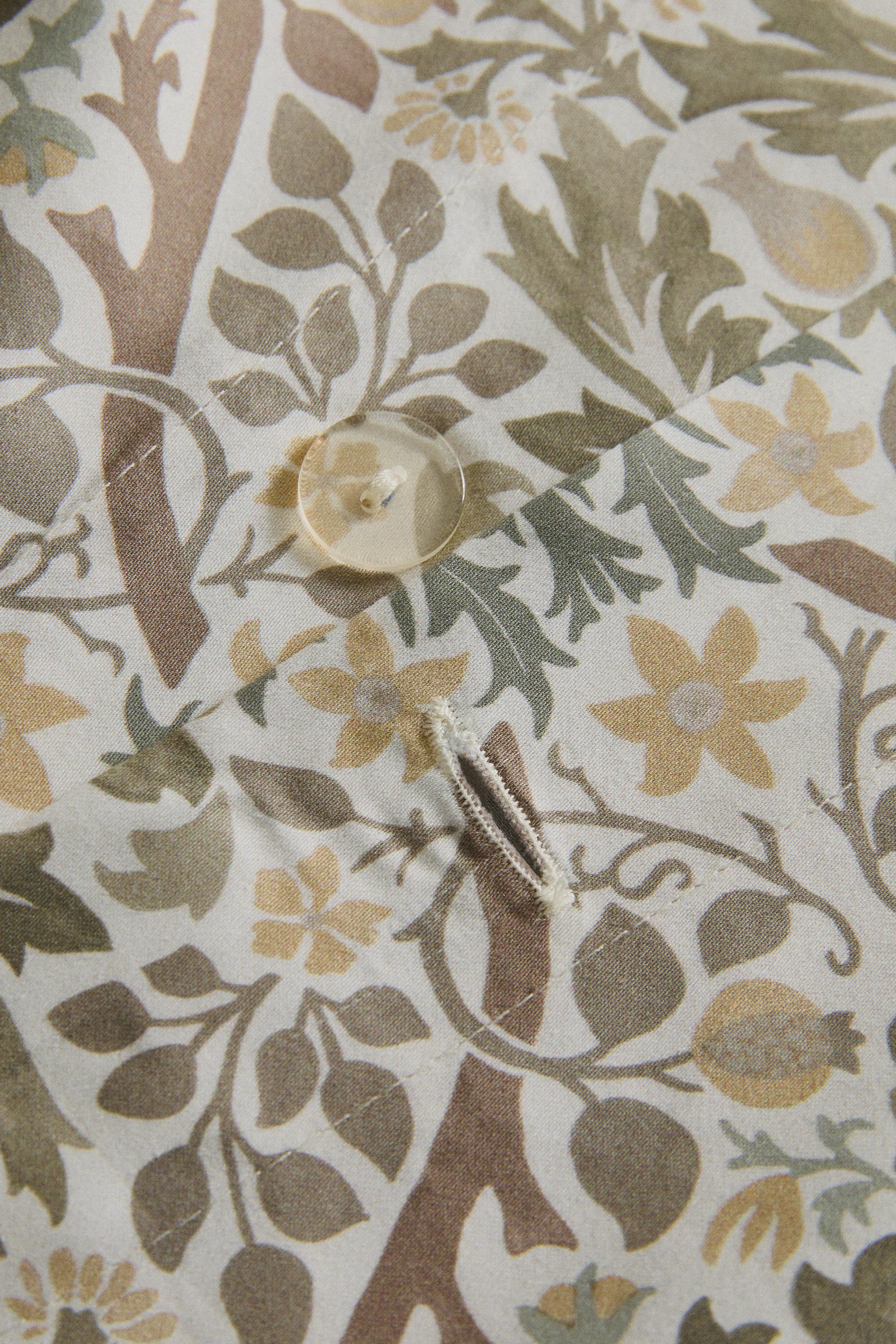 MORRIS & CO. SATEEN COTTON LEAVES DUVET COVER