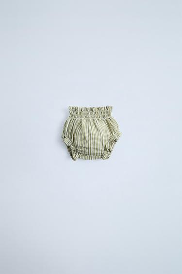 Zara GINGHAM BOTTOMS - Mid-green - Image 0