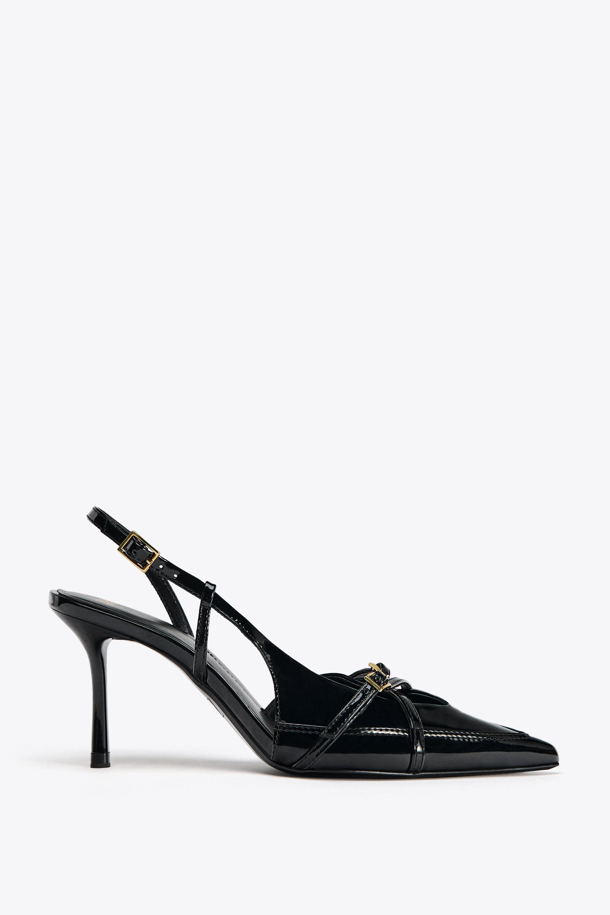 バックルストラップ ハイヒールシューズ - ブラック | ZARA
