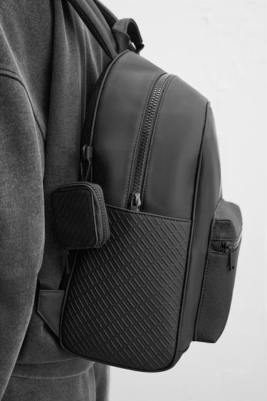 RUBBERISED BACKPACK - Black by Zara - Image 1