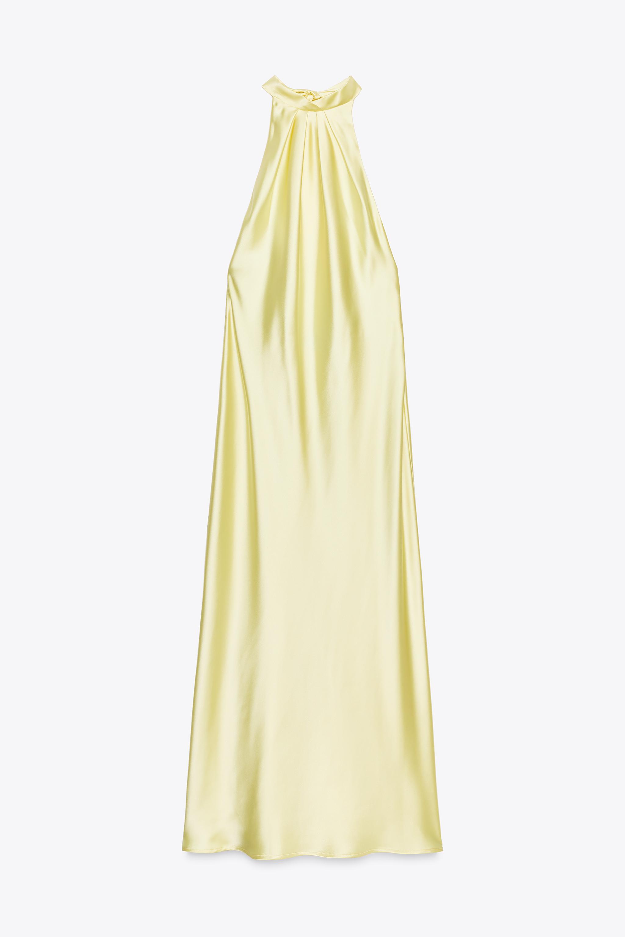 ROBE SATINÉE HALTER