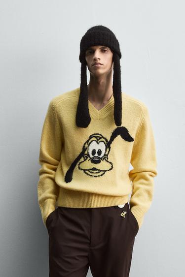 PULLOVER AUS WOLLE MIT PLUTO HARRY LAMBERT FOR ZARA X DISNEY - Gelb von Zara