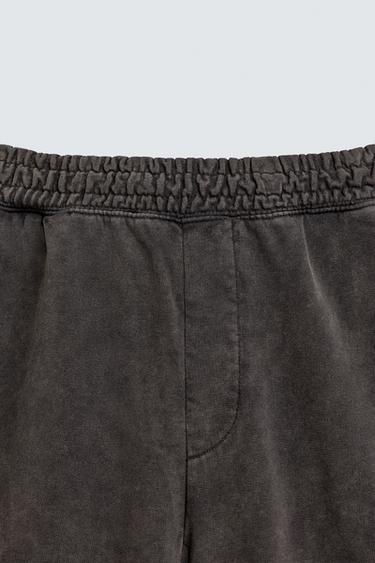 WASHED BALLOON FIT JOGGER TROUSERS - Dark brown by Zara - Image 8