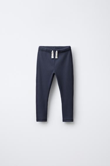 LEGGING RIB ETIQUETA - Marino de Zara