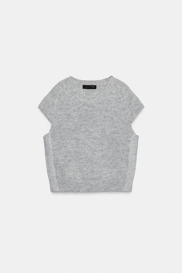 JERSEY PUNTO MANGA CORTA - Gris perla de Zara - Imagen 0