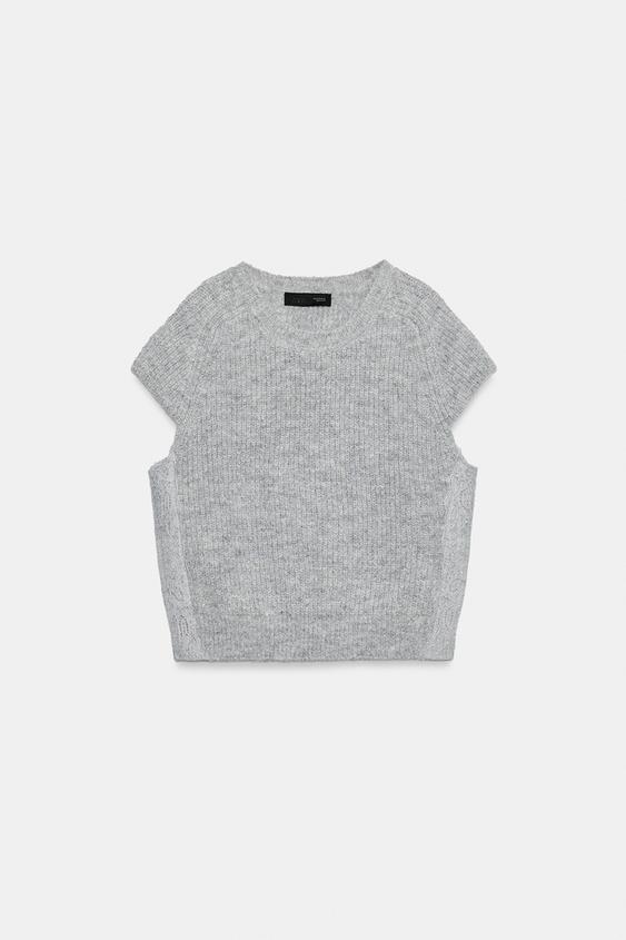 JERSEY PUNTO MANGA CORTA - Gris perla de Zara - Imagen 0
