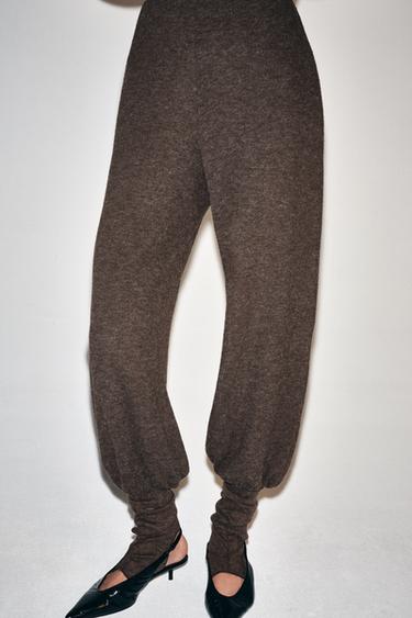 SOFT SOCK DETAIL PANTS — Chocolate 2