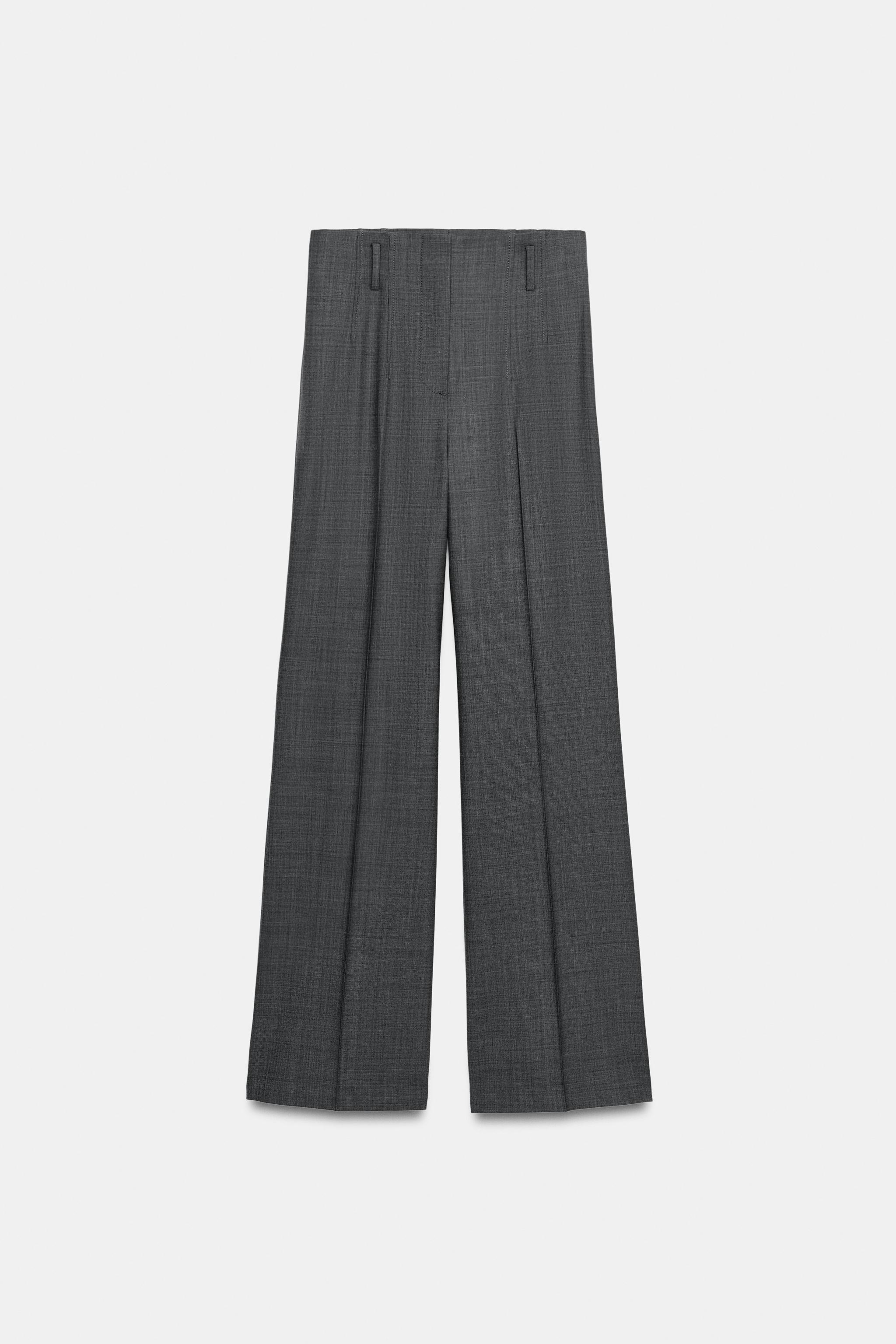 HIGH-WAISTED WOOL PANTS ZW COLLECTION