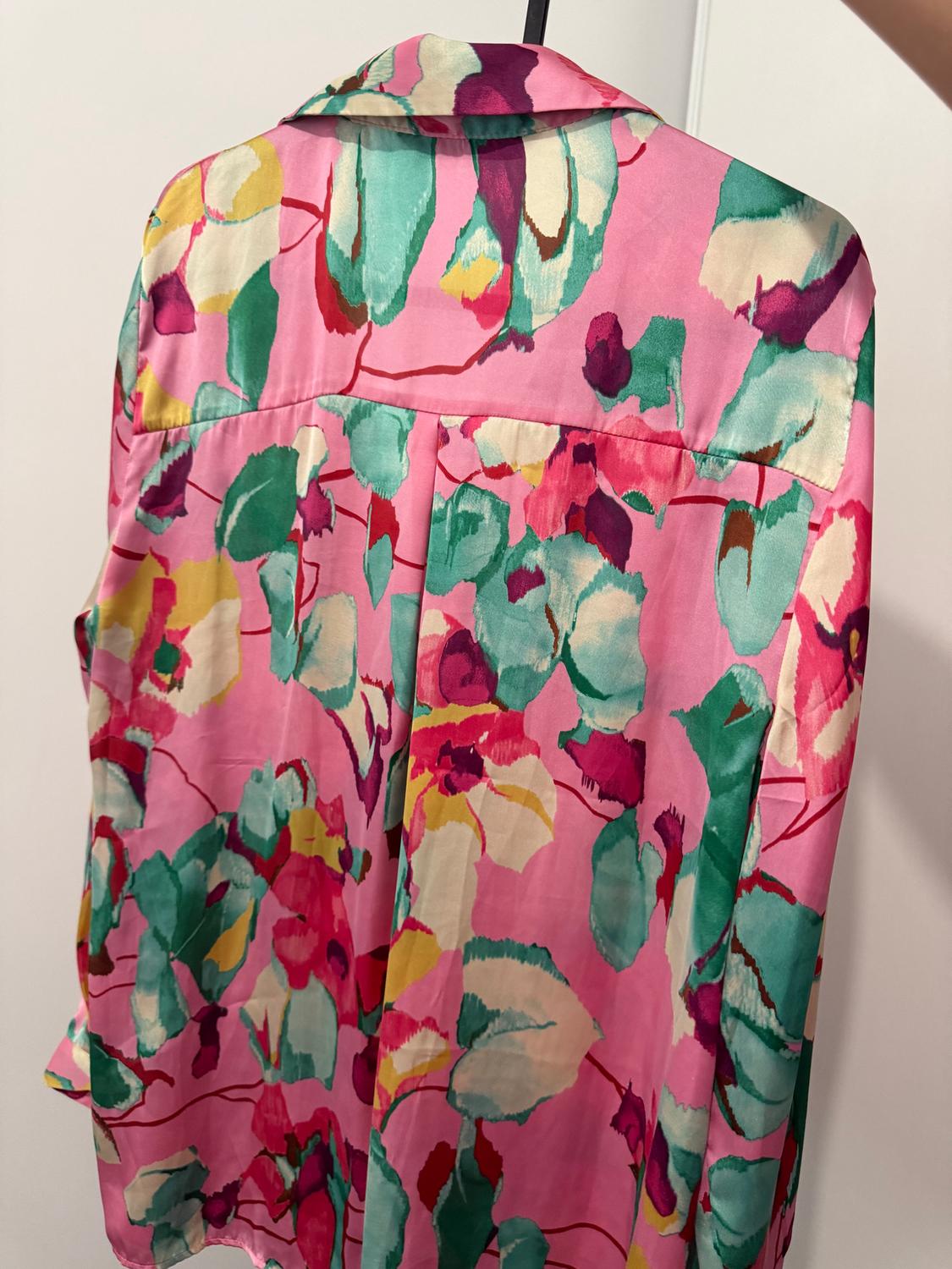FLORAL SATIN BLOUSE - Image 3