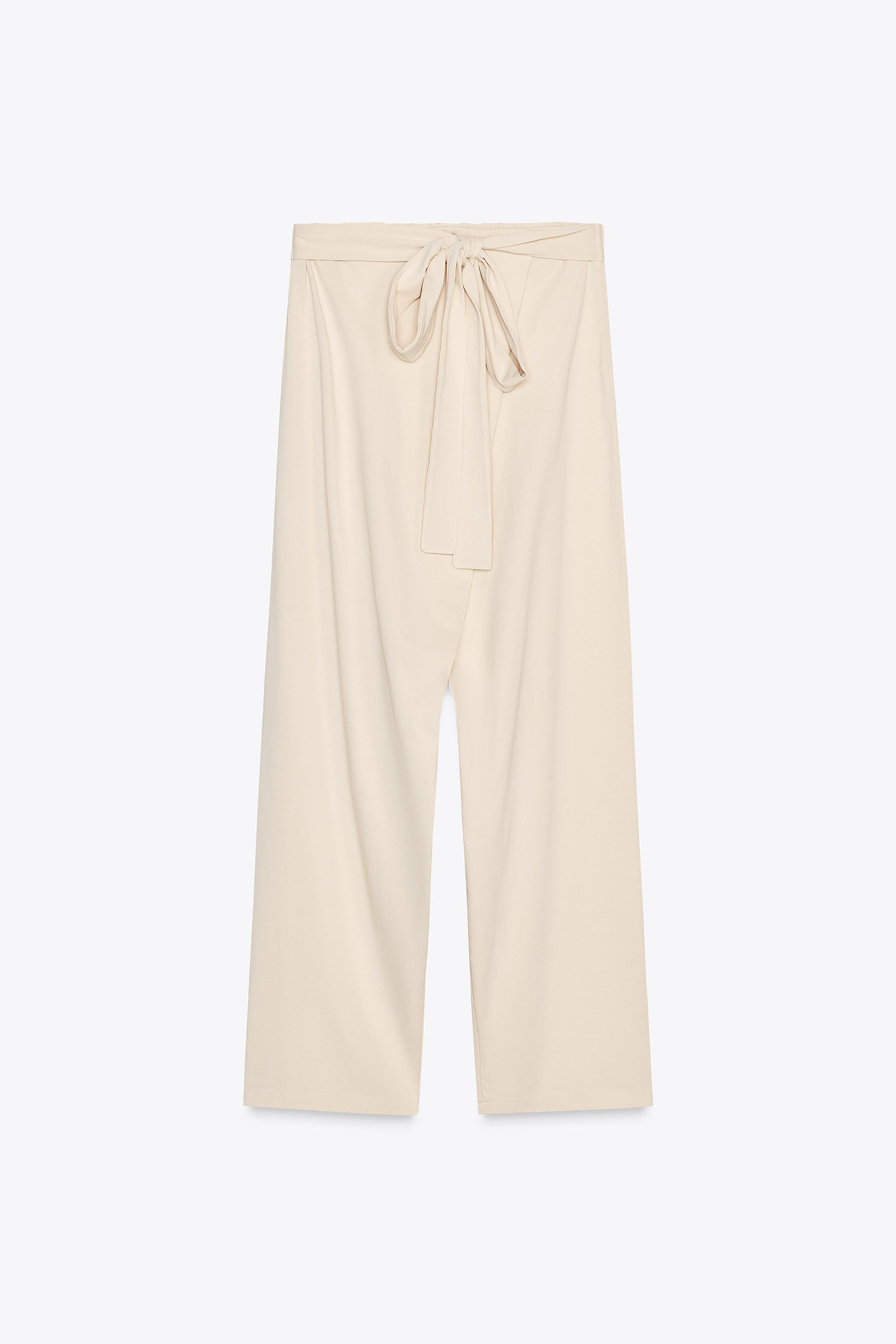 【ZARA】ウォッシュドパレオパンツ サンド | 4174/195/711 ウォッシュドパレオパンツ - グレーグリーン | ZARA Japan / 日本