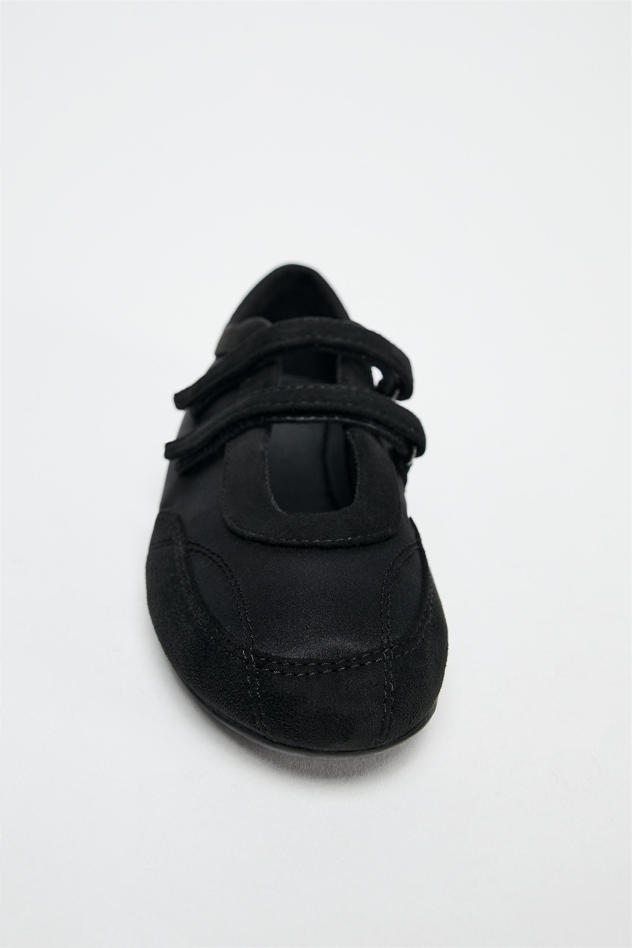 ZARA ダブルストラップ エナメルバレリーナシューズ 5205/510 ZARA】ダブルストラップ エナメルバレリーナシューズ (ZARA
