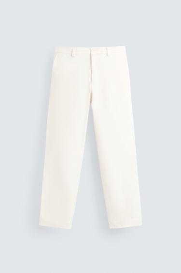 CALÇA CHINO QUICK DRY - Branco-marfim da Zara
