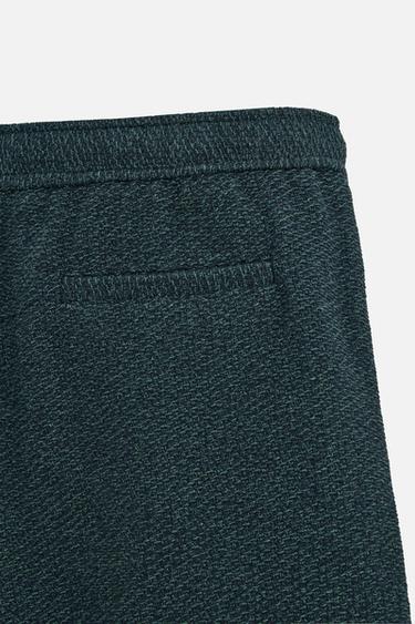 TEXTURED REGULAR FIT BERMUDA SHORTS - Blue / Green by Zara - Image 8