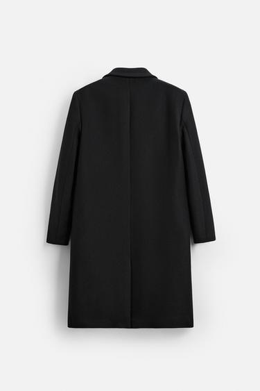 WOOL BLEND COAT - Black by Zara - Image 7