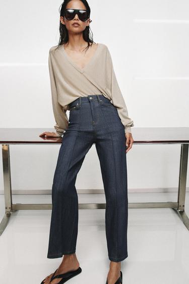 V-NECK WOOL BLEND JUMPER - Sand / Marl by Zara