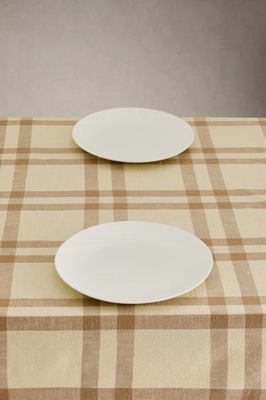 CHECK COTTON TABLECLOTH - Butter by Zara - Image 0