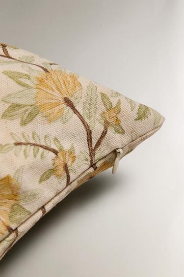 FLORAL CUSHION COVER - Yellow by Zara - Image 4