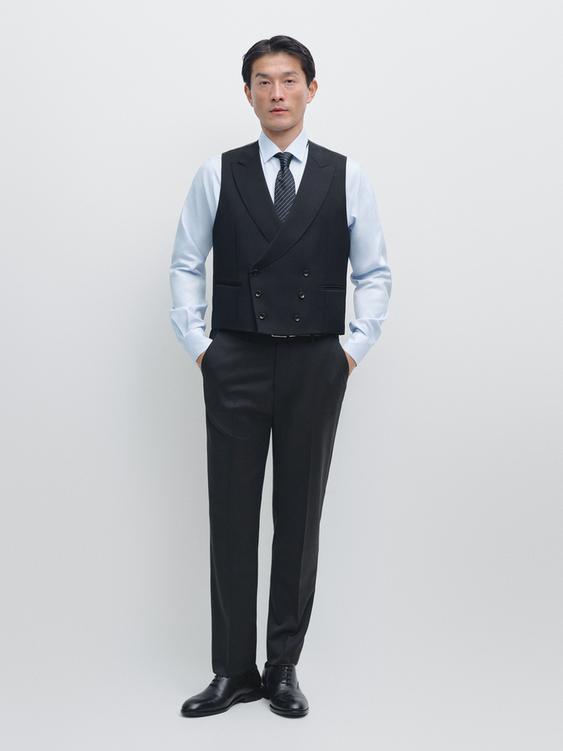 Cool wool blend suit waistcoat from Zara - $200