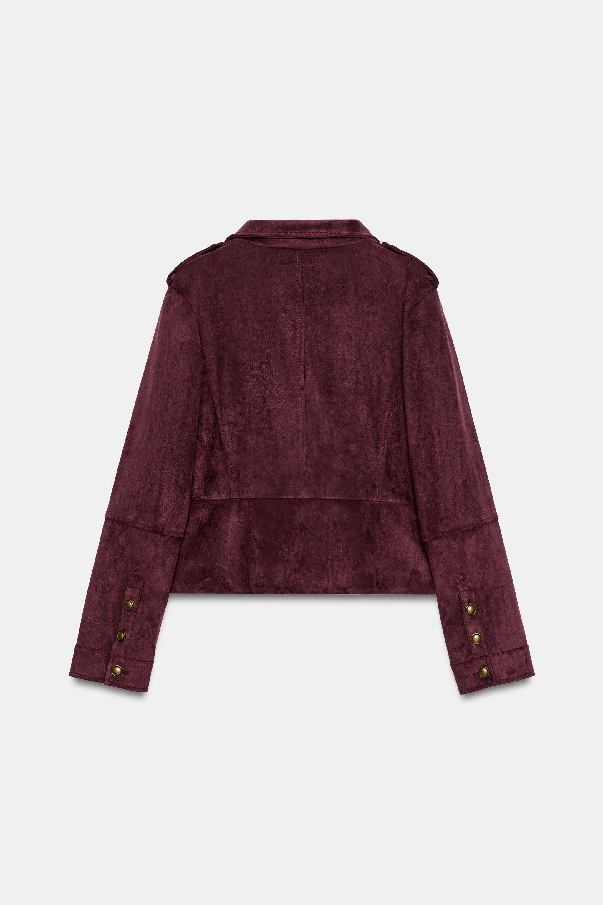 BLOUSON À BRANDEBOURGS EFFET DAIM