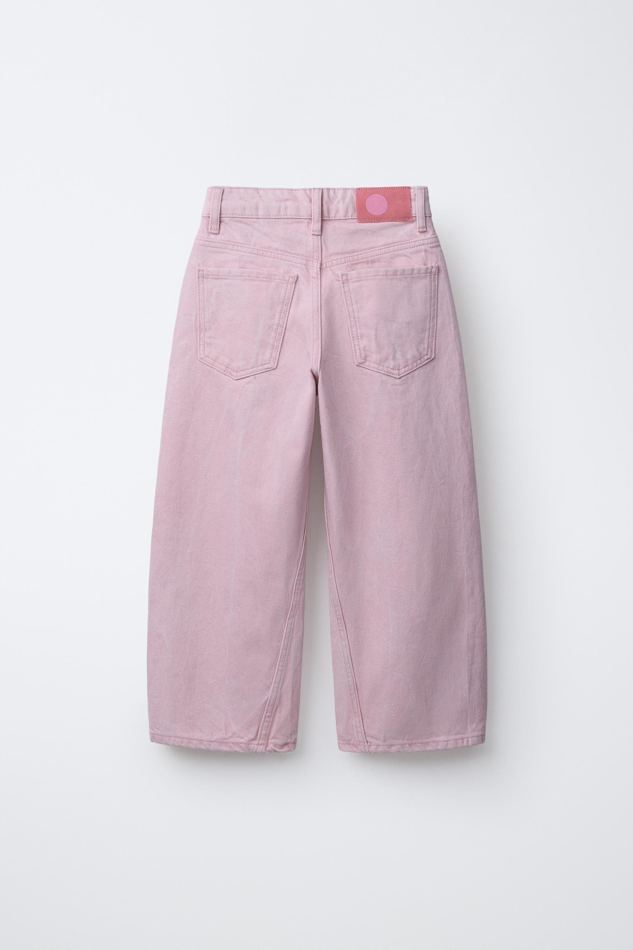 バレルフィットデニムパンツ - ピンク | ZARA Japan / 日本