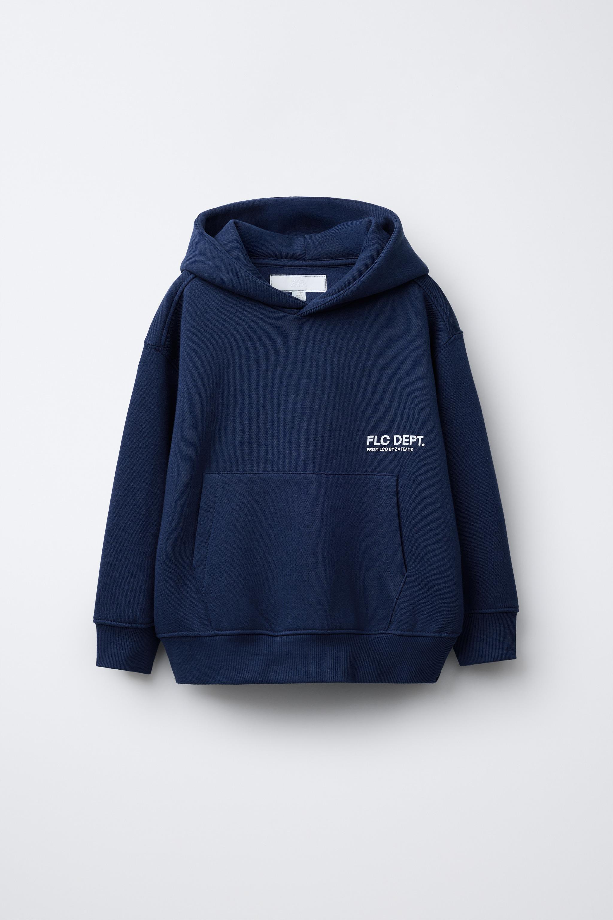 フーディ テキスト - ブルー | ZARA Japan / 日本