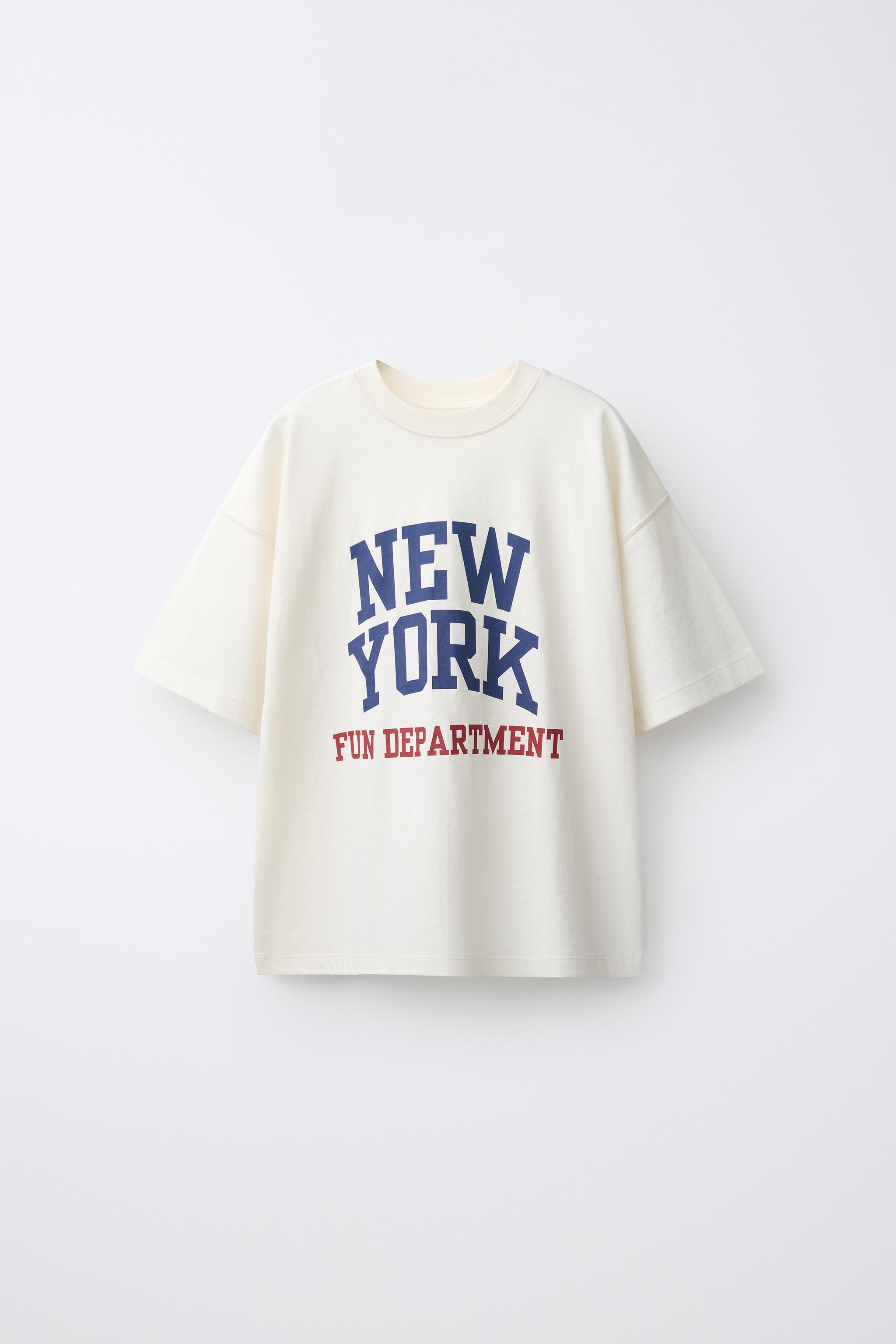 VARSITY SLOGAN T-SHIRT - Oyster-white | ZARA South Africa
