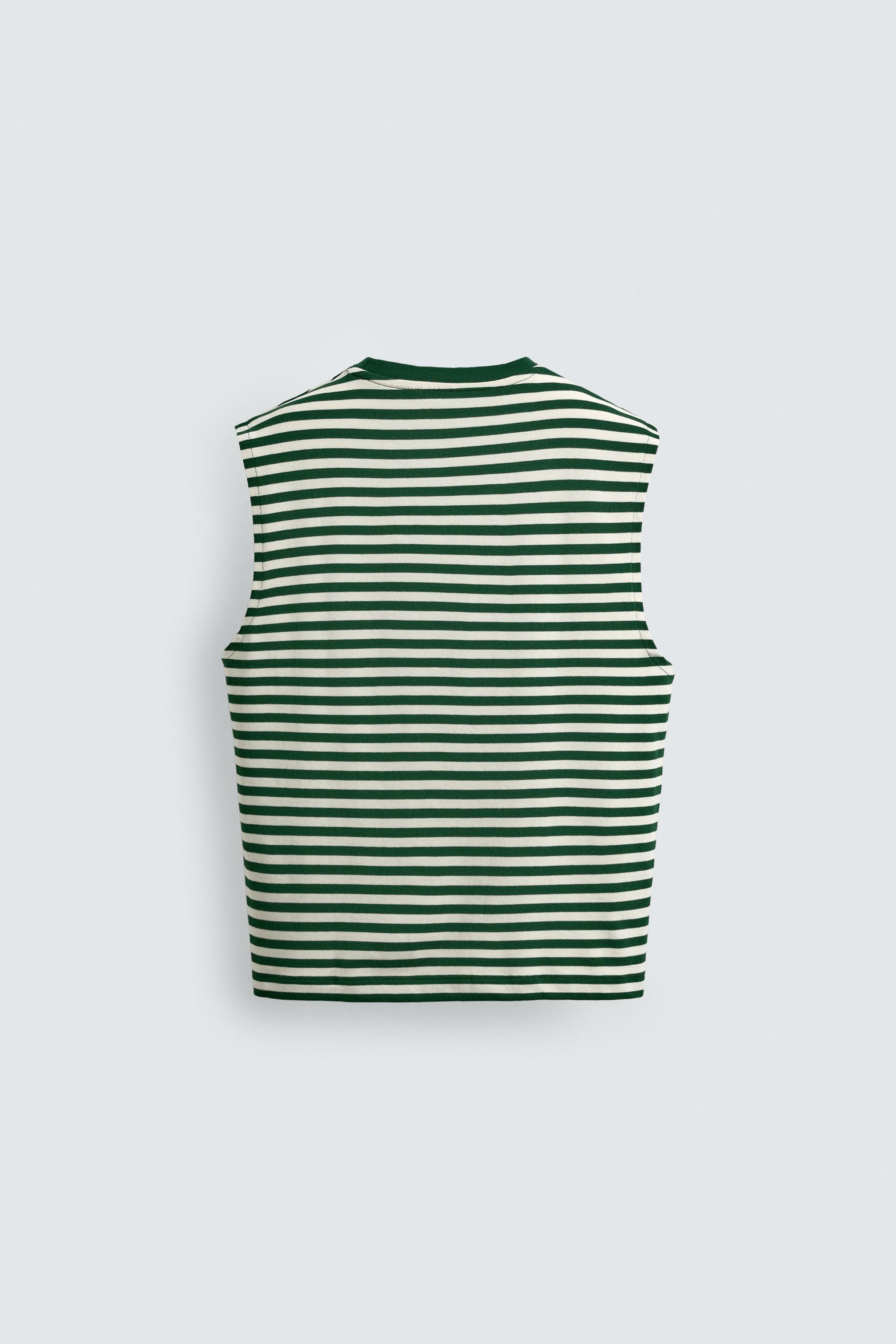 STRIPED JACQUARD TANK TOP