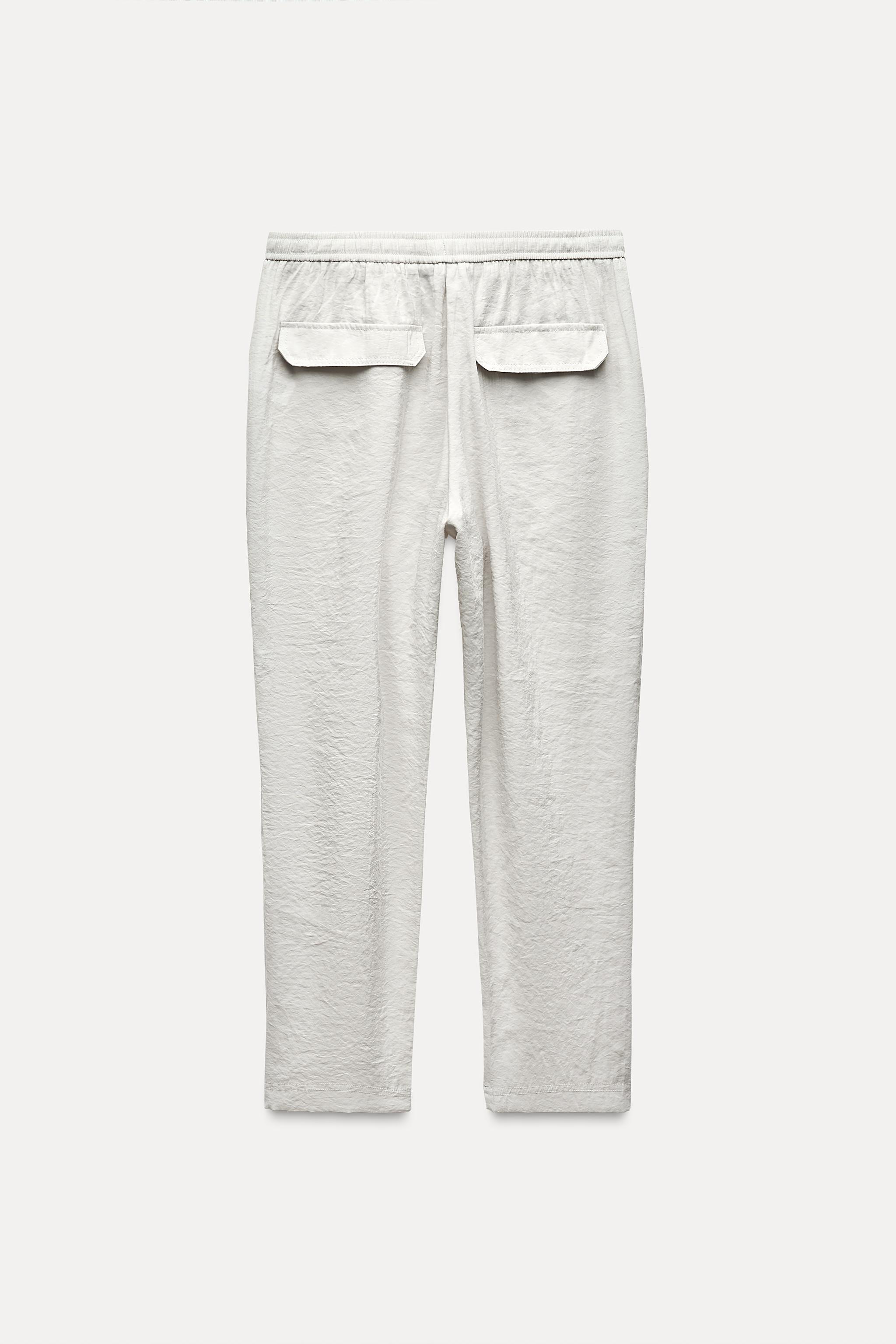 Zara pantalon gris shops