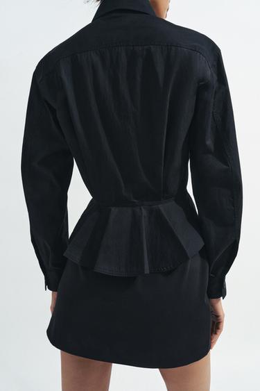CHEMISE PÉPLUM BOUTONS ZW COLLECTION - Noir de Zara - Image 2