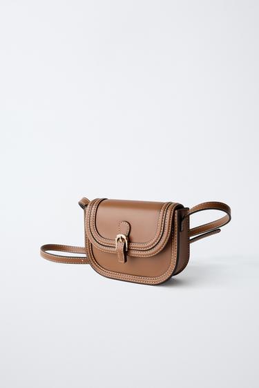 MINI BUCKLE CROSSBODY BAG - Brown by Zara - Image 1