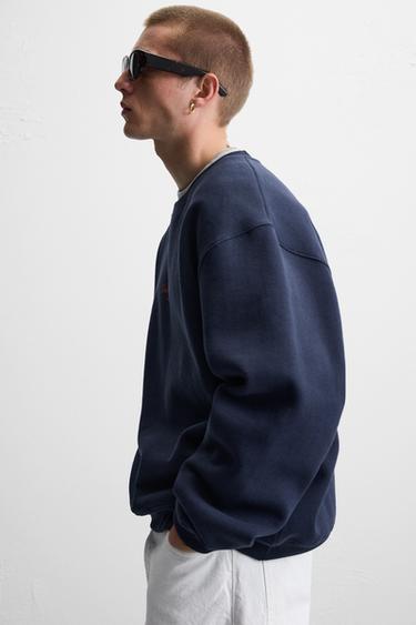 COMBINED PRINT SWEATSHIRT - Navy blue by Zara - Image 5