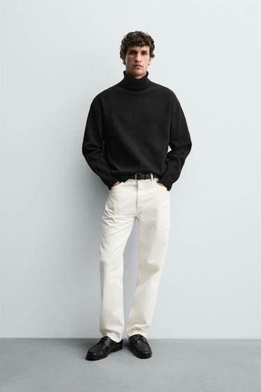 SOFT HIGH NECK SWEATER - Black by Zara