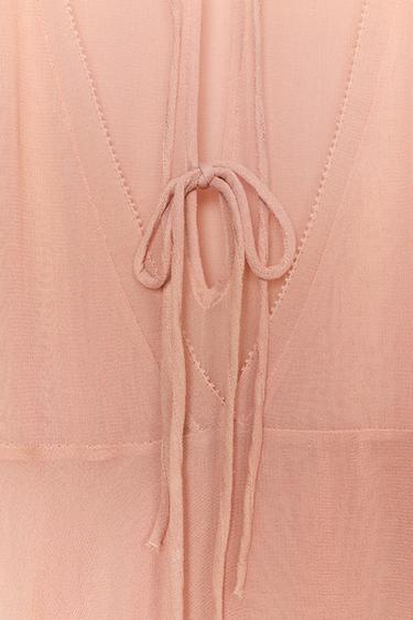 BLOUSE À VOLANTS ZW COLLECTION - Rose de Zara - Image 8
