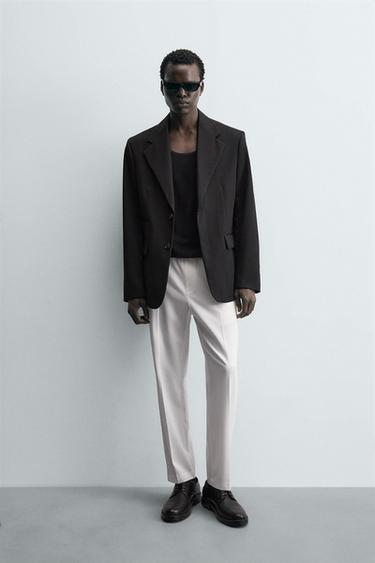 COMFORT FIT JOGGER WAIST TROUSERS - Oyster-white by Zara - Image 0