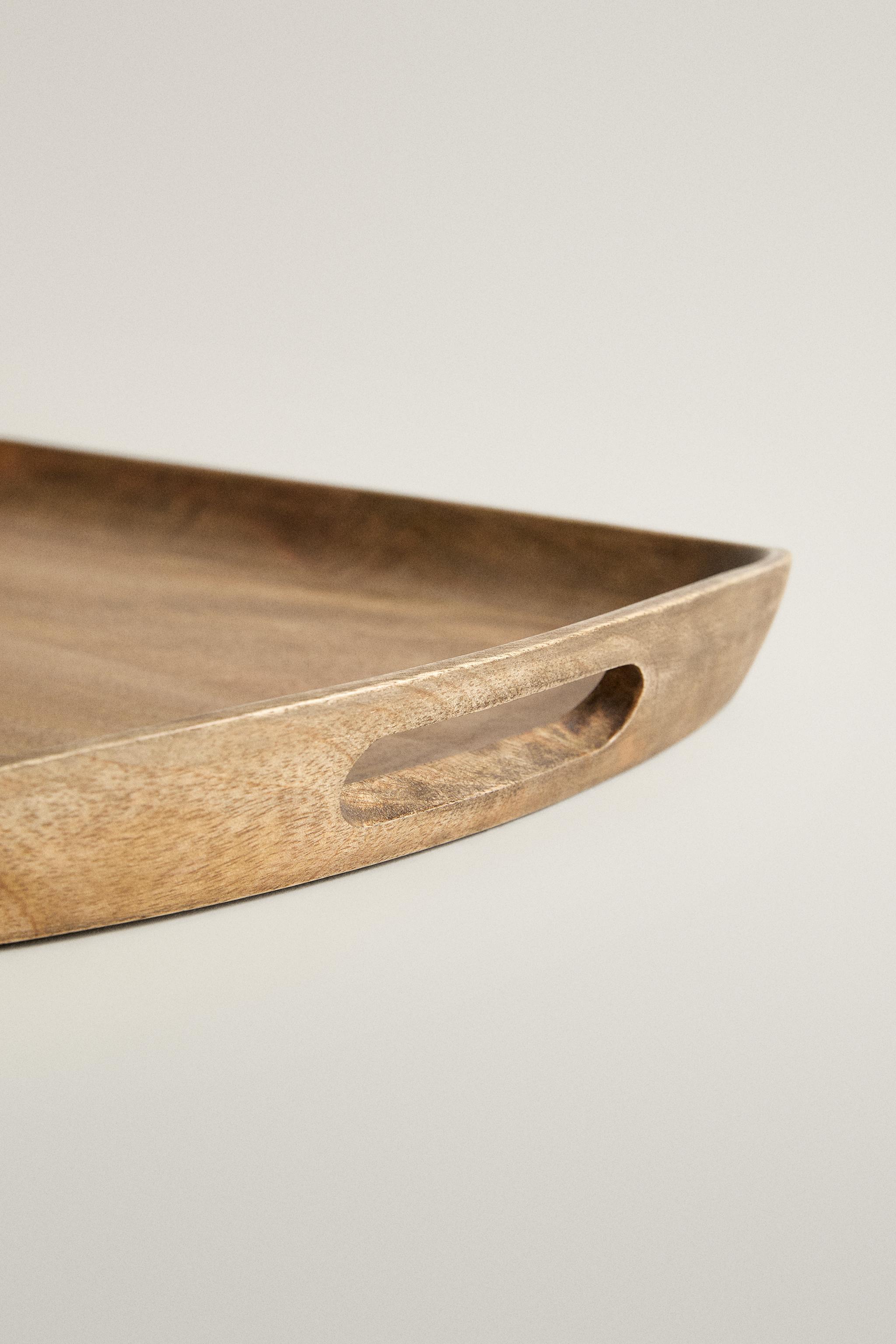 WOODEN TRAY WITH HANDLES