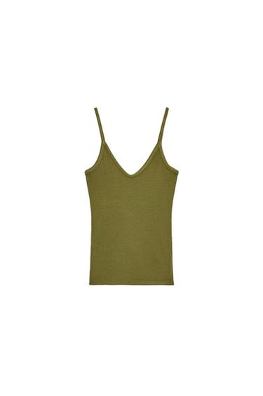 RIBBED STRAPPY TOP