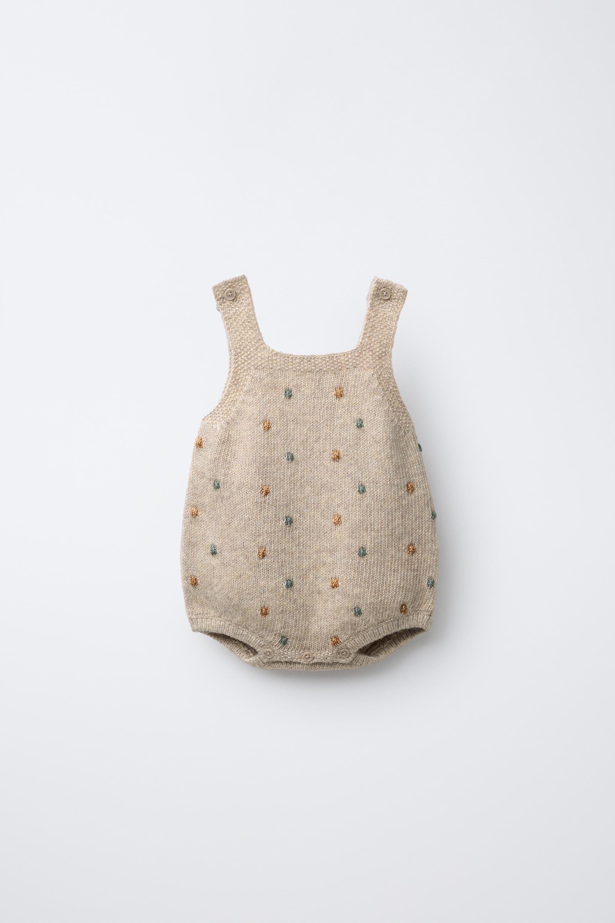 penoora'sニットロンパース　ほぼ新品 ビーズ付きニットロンパース - ライトベージュ | ZARA Japan / 日本