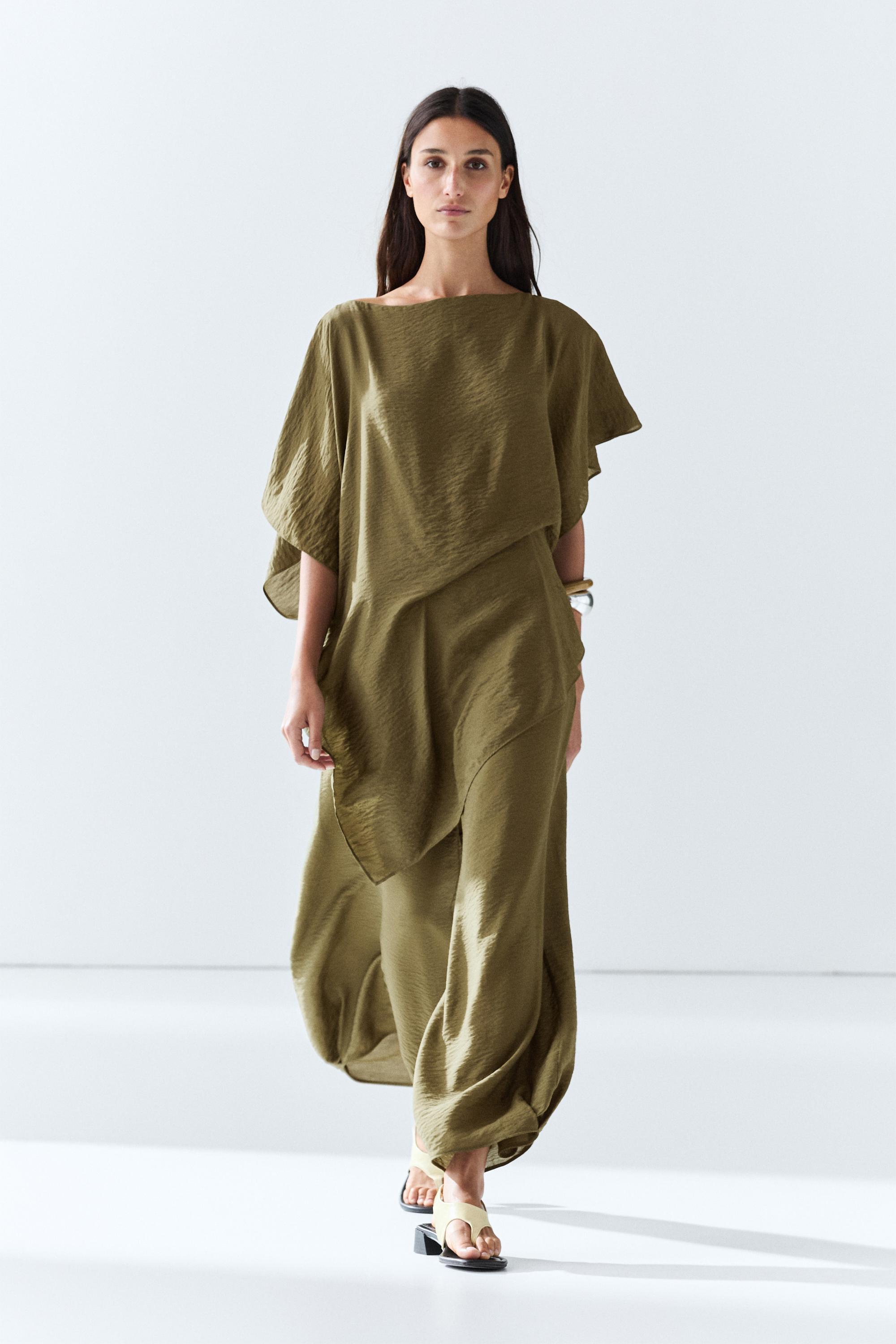 Top fluide style cape total look
