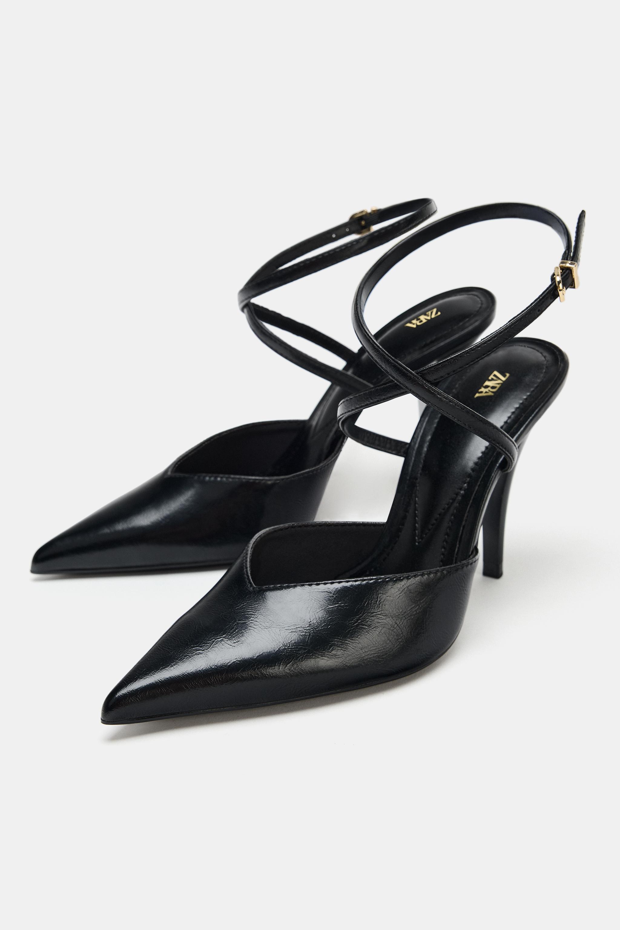 Женские туфли Zara POINTED TOE SLINGBACK HEELS — фото 4