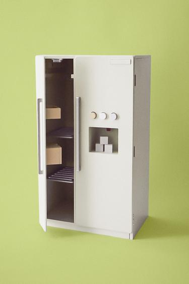 JUGUETE INFANTIL NEVERA DOBLE MADERA - Crema de Zara