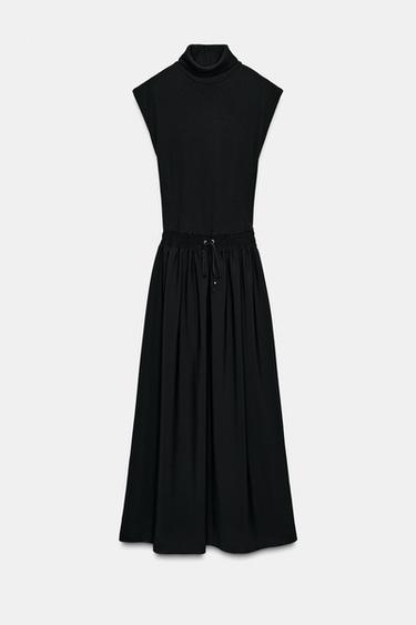 ROBE LONGUE BIMATIÈRE - Noir de Zara - Image 7